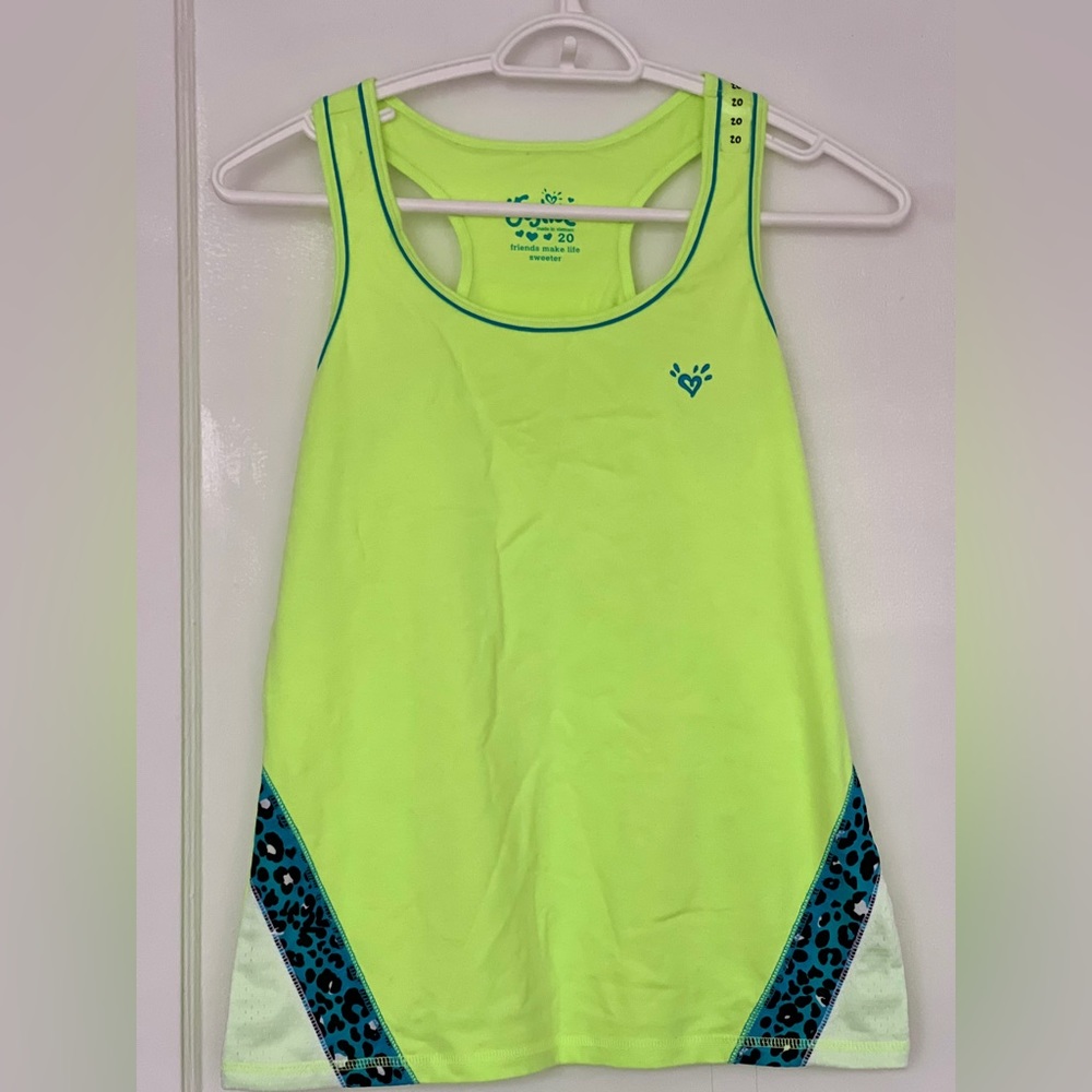 NWT Justice Girls Green Tank Top Size 20